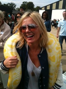 Geri Haliwell meets our albino Burmese Python